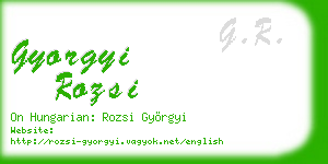 gyorgyi rozsi business card